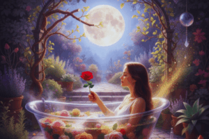 People-pleasingを象徴する枯れた庭と新しい芽のイメージ